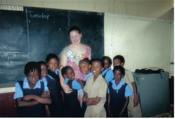 Kate and young Jamaican readers (2)