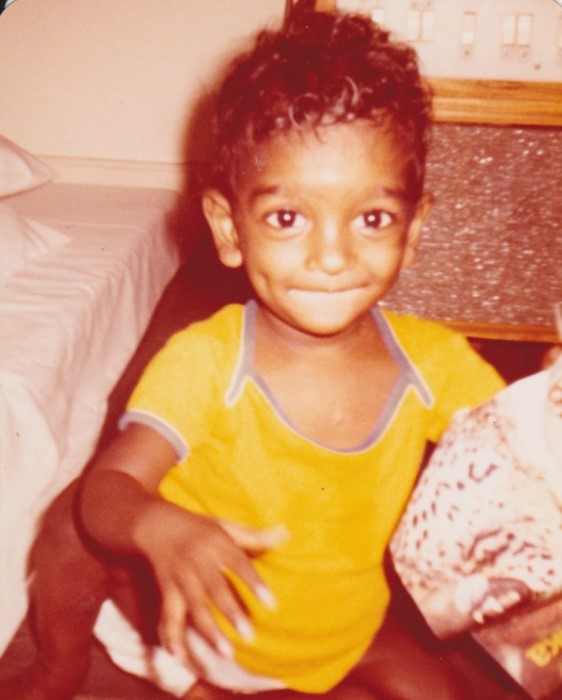 Son Joachim day after his adoption, Sri Lanka 1977