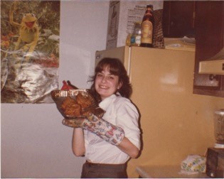 Cooking in my college apartment, 1984