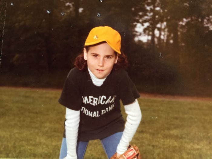 Me at 10, playing softball