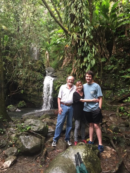 With my husband and son in Puerto Rico - we love to travel!