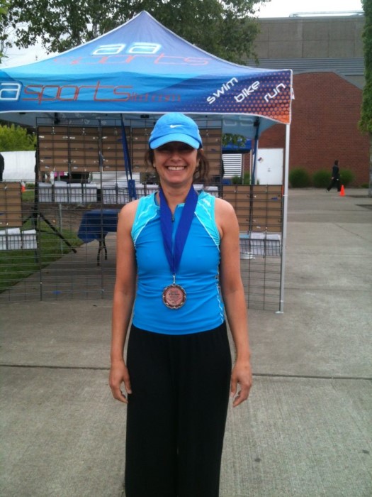 After my first triathlon, June 2012