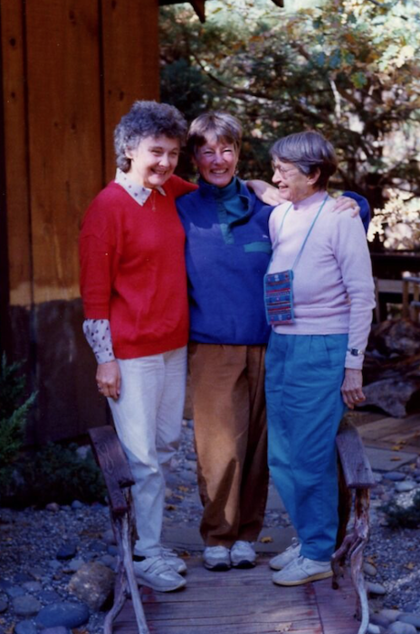 With Ruth and Francis, at a retreat run by Francis in California, 1990